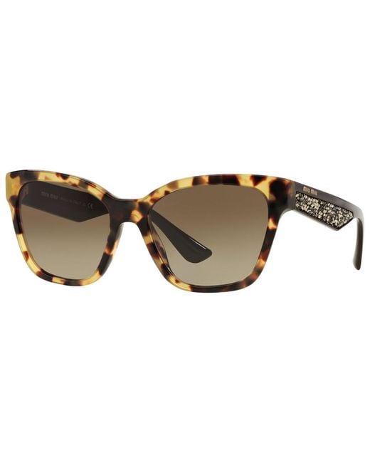 Miu Miu Metallic Logo Sunglasses