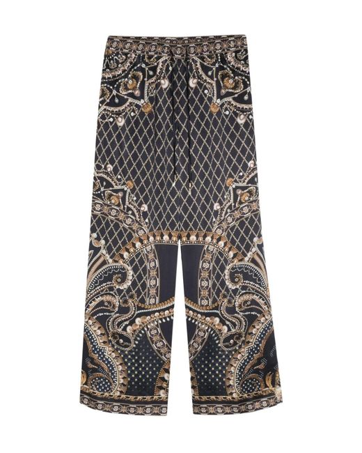 Camilla Gray Elastic Waist Casual Pants