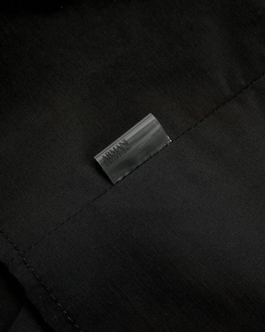 Armani Collezioni Black Loose Version Logo Casual Jacket for men