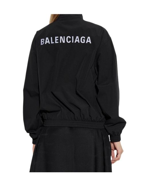 Balenciaga Black High-Neck Track Jacket