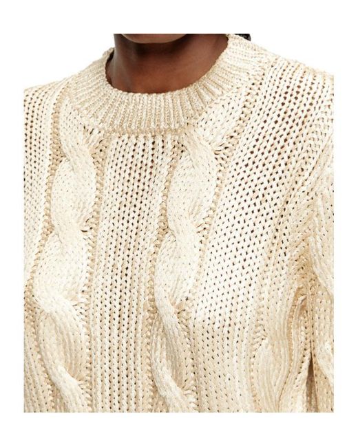 DIESEL White M-Miccha Cable-Knit Sweater