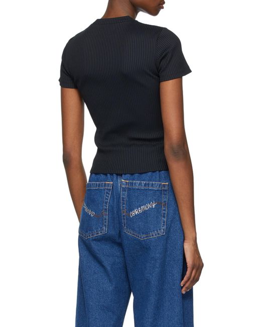 Opening Ceremony Black Box Logo-Print Stretch-Cotton T-Shirt