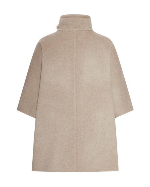 Max Mara Natural Derrik High Neck Cape