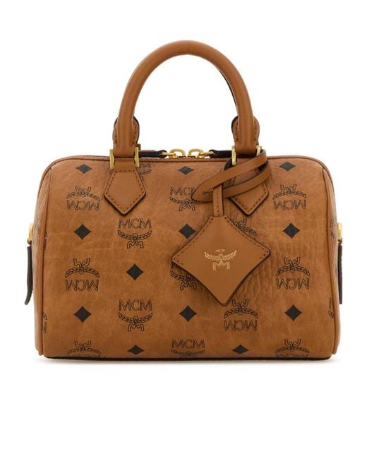 MCM Brown Ella Boston Bag