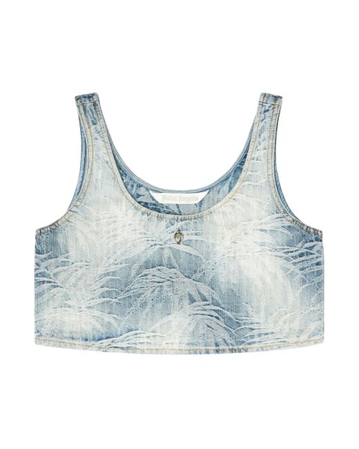 Palm Angels Blue Sleeveless Tops