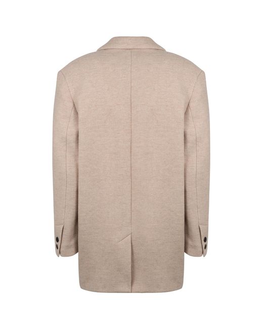 Isabel Marant Natural Long-Sleeved Suit Coat