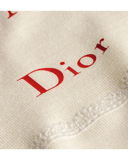 Dior Natural Book Cover Short-Sleeved Sweater