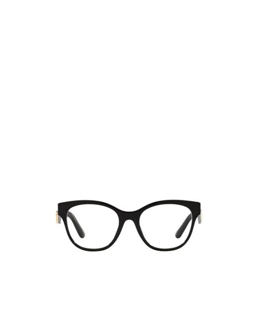 Dolce & Gabbana White Eyewear Round Frame Glasses