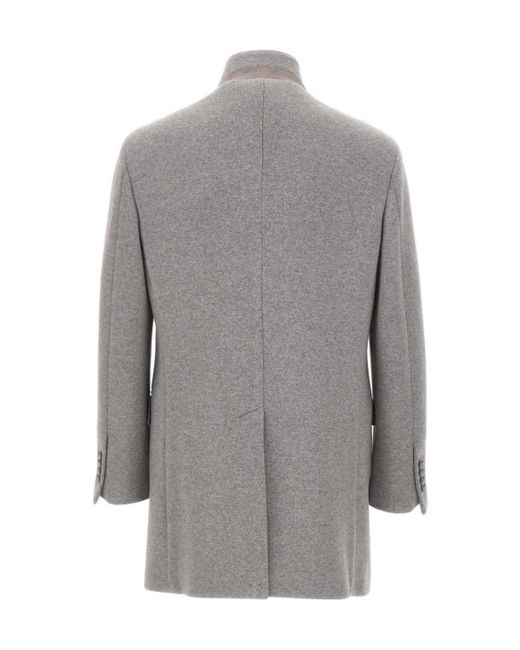 Fay Gray Herringbone Wool-Blend Coat for men