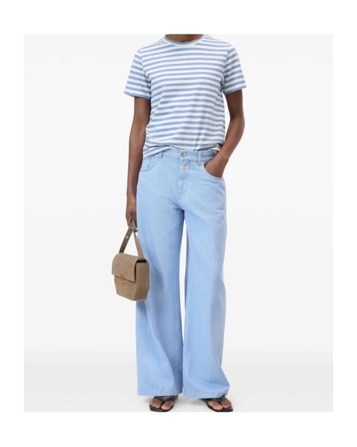 Closed Blue Striped Basic T-Shirt
