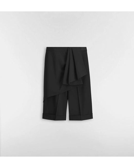 Dior Black Pleated Capri Pants