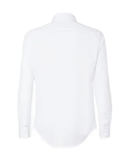 Fendi White Poplin Shirt for men