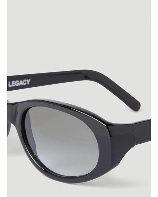 Our Legacy White Unwound Oval Sunglasses for men