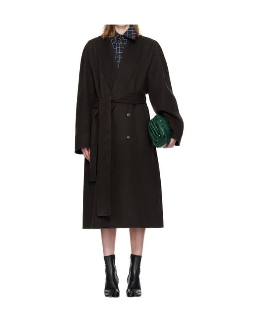 Willy Chavarria Black Smoker's Oversized Double-Sided Wool And Cashmere Blend Long-Sleeved Coat