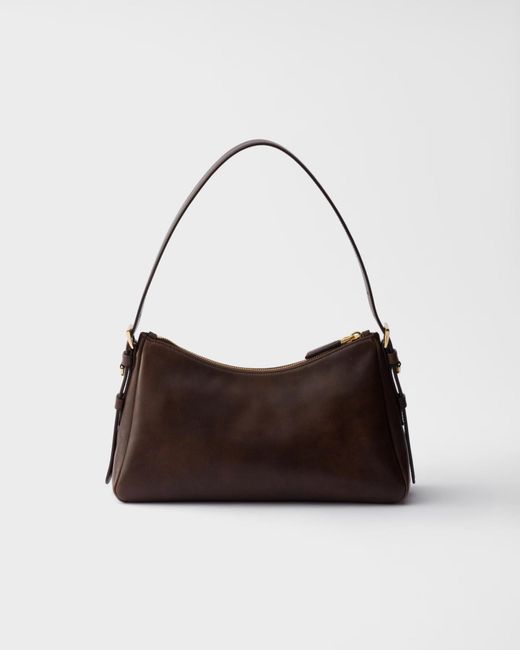 Prada Brown Aimée Medium Leather Shoulder Bag