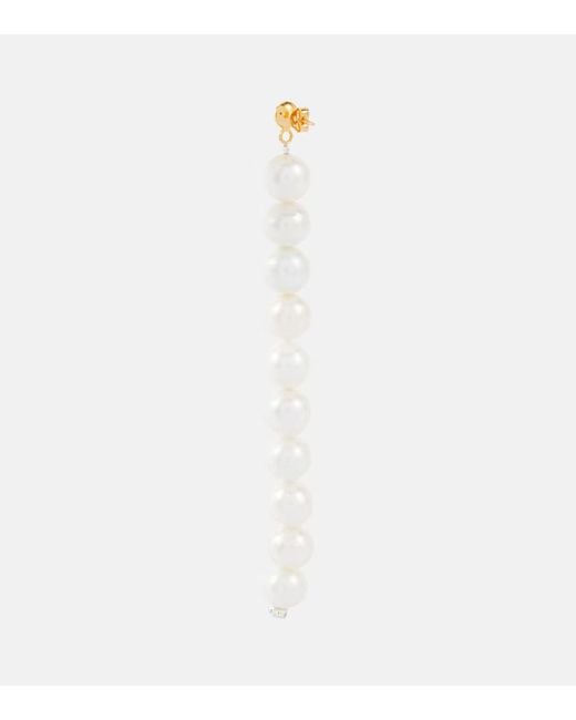 Magda Butrym White Pearl Earrings