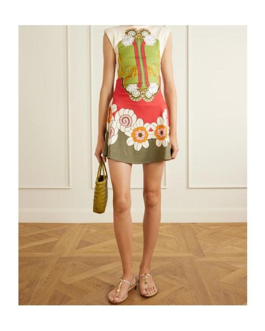 LaDoubleJ Green Lela Placée Mini Dress