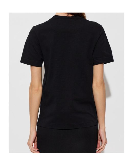 McQueen Black Lace Appliqué T-Shirt