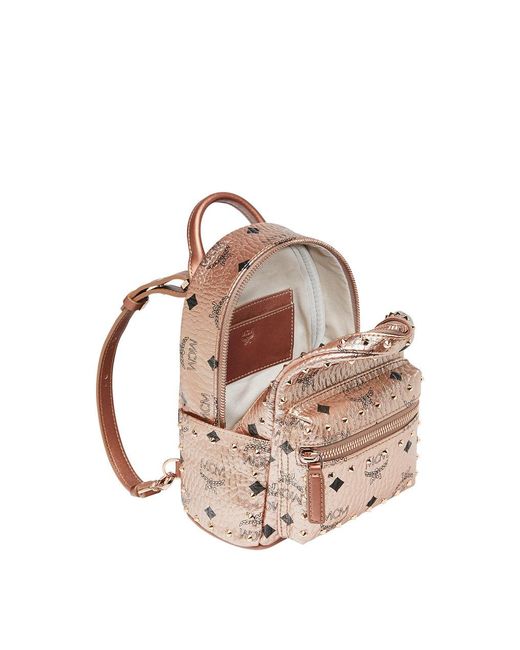 MCM Pink Rivet Backpack