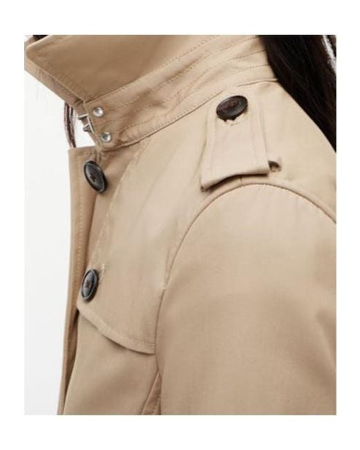 Tommy Hilfiger Natural Long-Sleeved Trench Coat