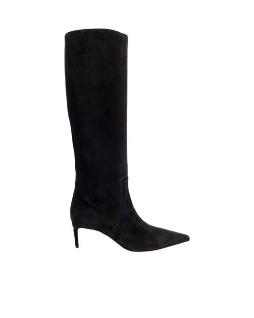 Dolce & Gabbana Black Pointed Toe Boots