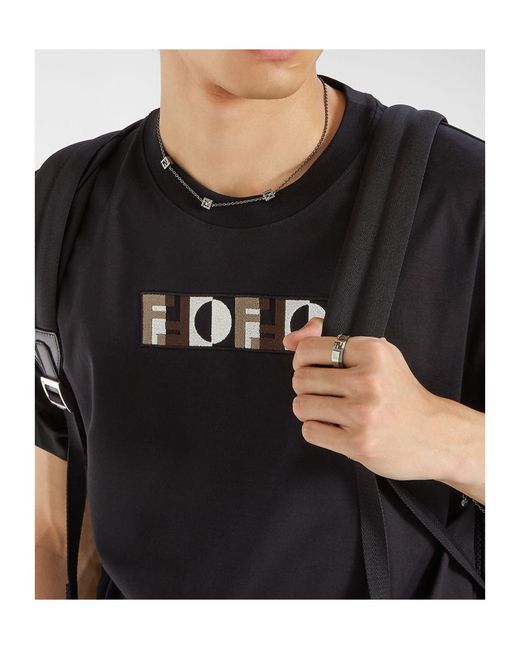Fendi White Ff Cube Ring for men