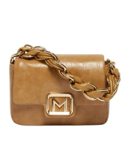 Marella Brown Small Reptile-Print Le Muse Bag