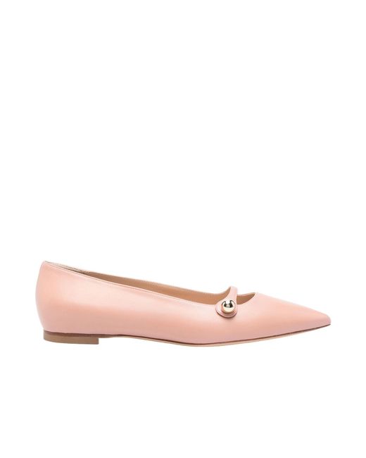 Casadei Pink Cleo Ballerina Shoes