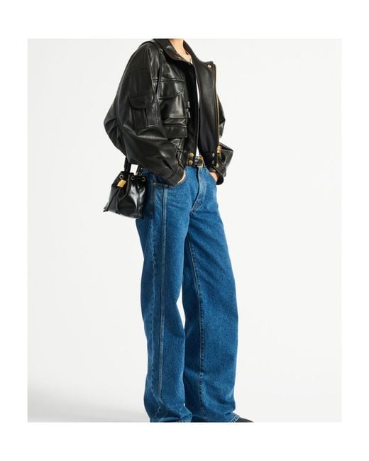 Balmain Black Pulse Logo Bucket Bag