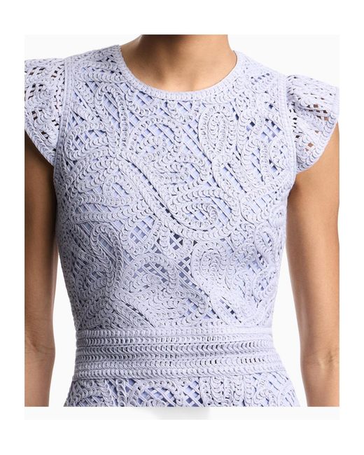 Emporio Armani Blue Round-Neck Dress