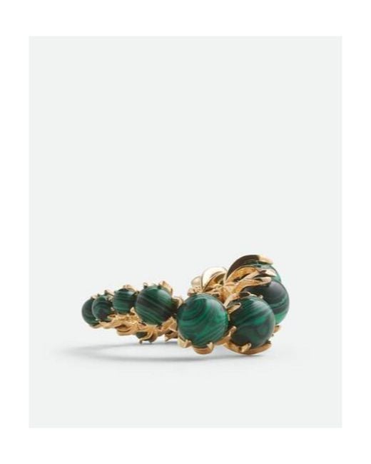 Bottega Veneta Green Logo Ring