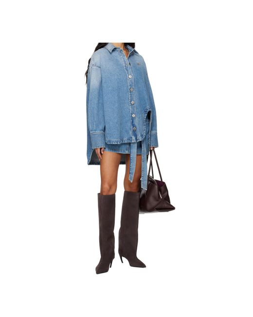 The Attico Brown Lea High Boots