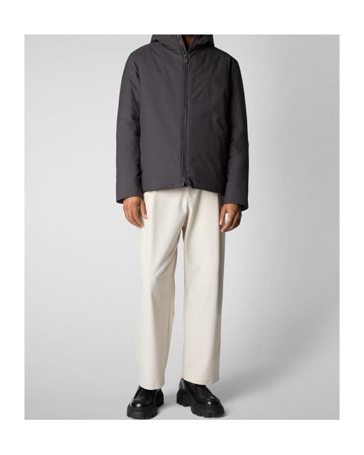 Save The Duck Black Barnaby Hooded Puffer Jacket for men