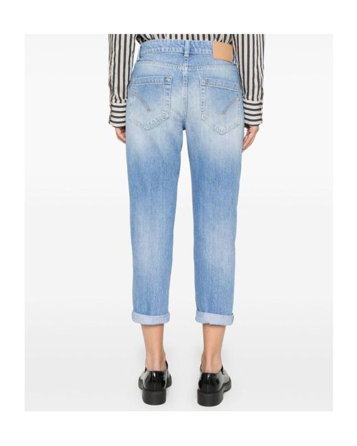 Dondup Blue Slim-Fit Distressed Jeans