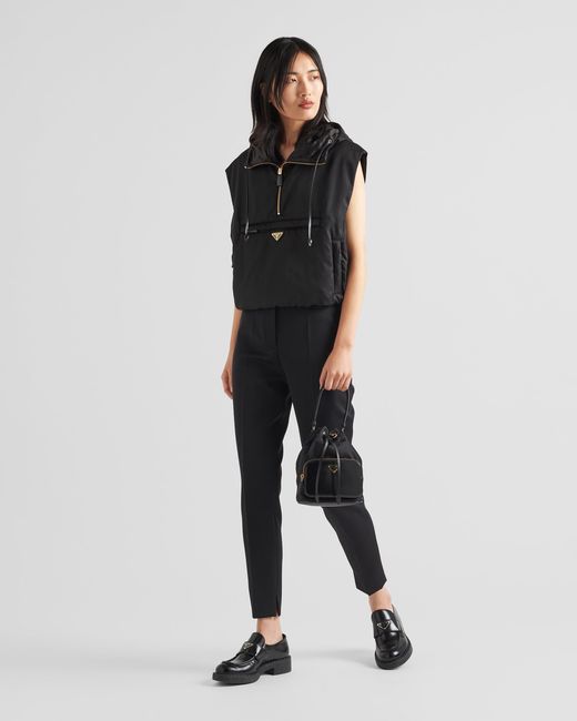 Prada Black Re-Nylon Half-Zip Gilet