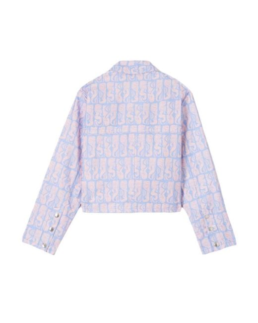 KENZO Purple Printed Pattern Casual Jacket