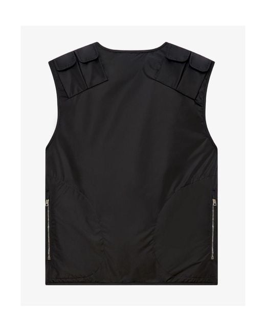 Givenchy Black Zip-Up Logo Embroidered Vest for men