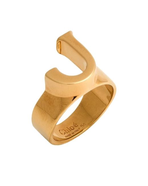 Chloé Metallic Minimalist Buckle-Free Metal Ring