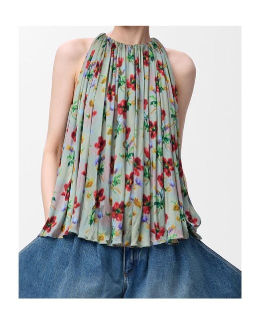 Loewe Green Floral Top