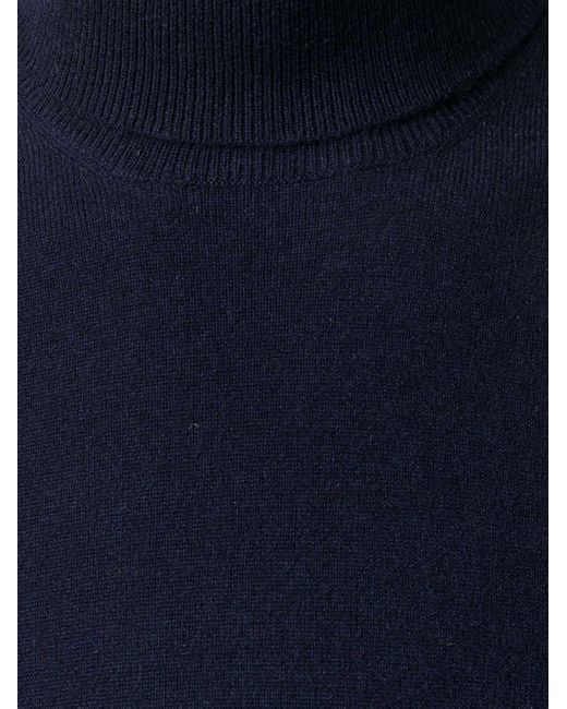 Brunello Cucinelli Blue Turtleneck Knitted Jumper for men