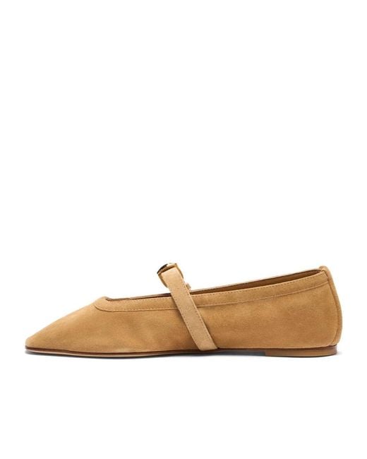 Stuart Weitzman Brown Sai Ballet Flat
