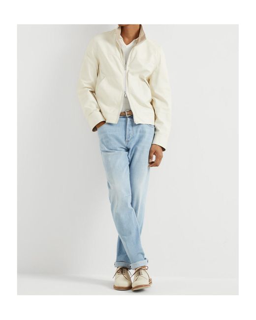 Brunello Cucinelli Multicolor Zip-Up Reversible Bomber Jacket for men