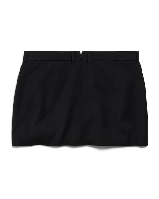 Balenciaga Black Tailored Mini Skirt