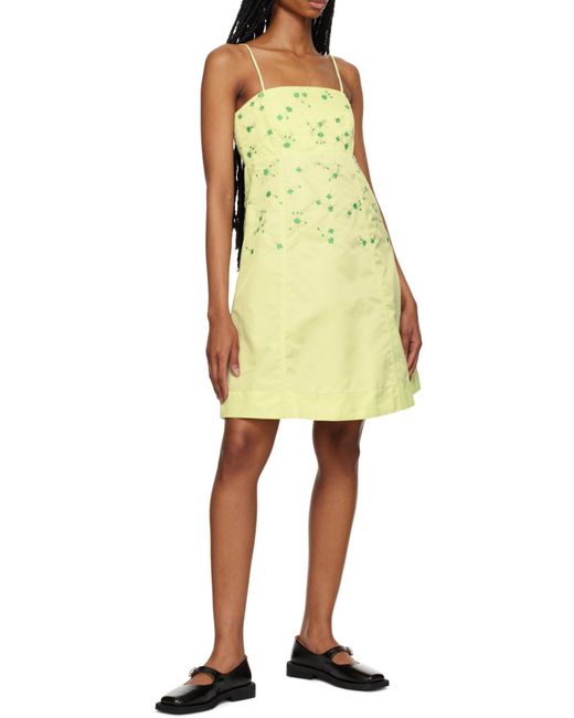 Ganni Green Outerwear Nylon Mini Dress