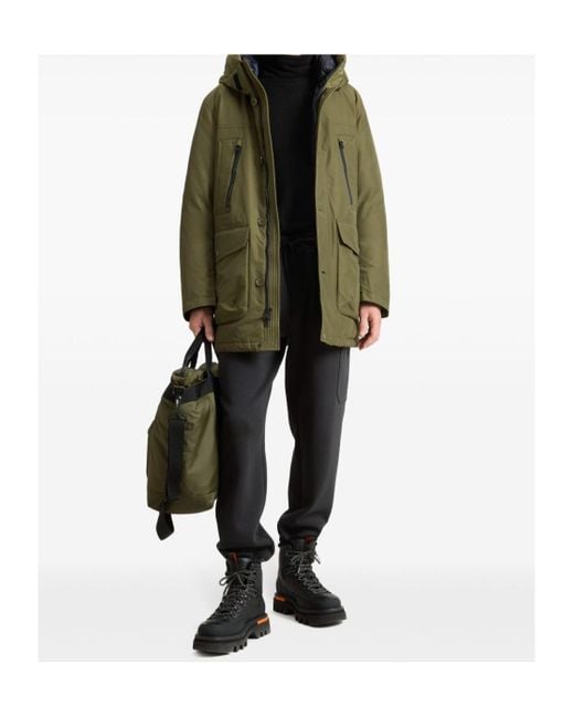 Woolrich Green Hooded Down Jacket for men