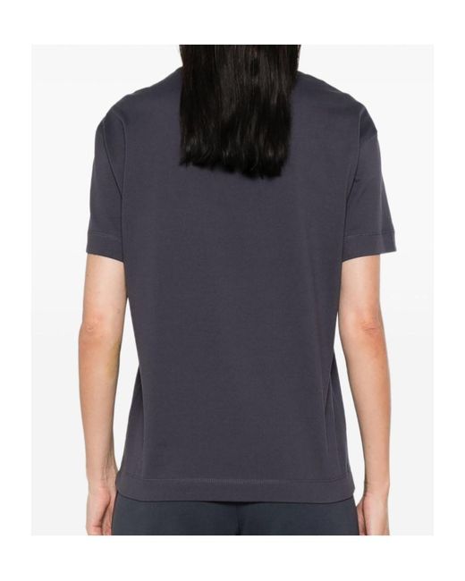 Brunello Cucinelli Blue Chest-Pocket Short-Sleeve T-Shirt