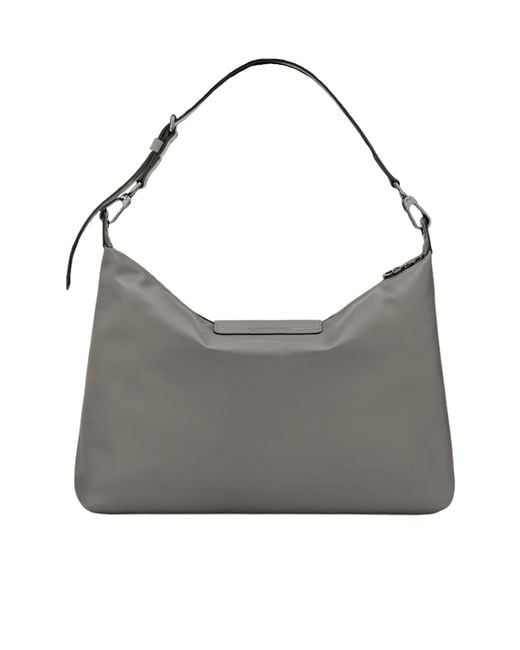 Longchamp Gray Flap Detail Shoulder Bag