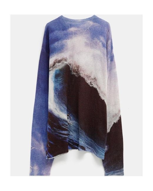 ERL Blue Wave Print Sweater for men