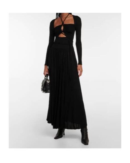 Proenza Schouler Black Cutout Jersey Maxi Dress