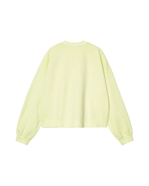 Carhartt Yellow Logo-Embroidered Sweatshirt